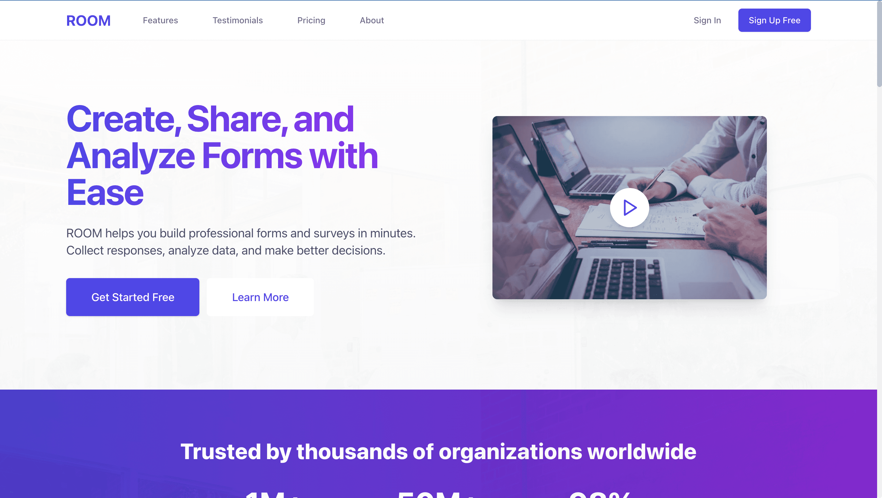 ROOM — form and survey builder