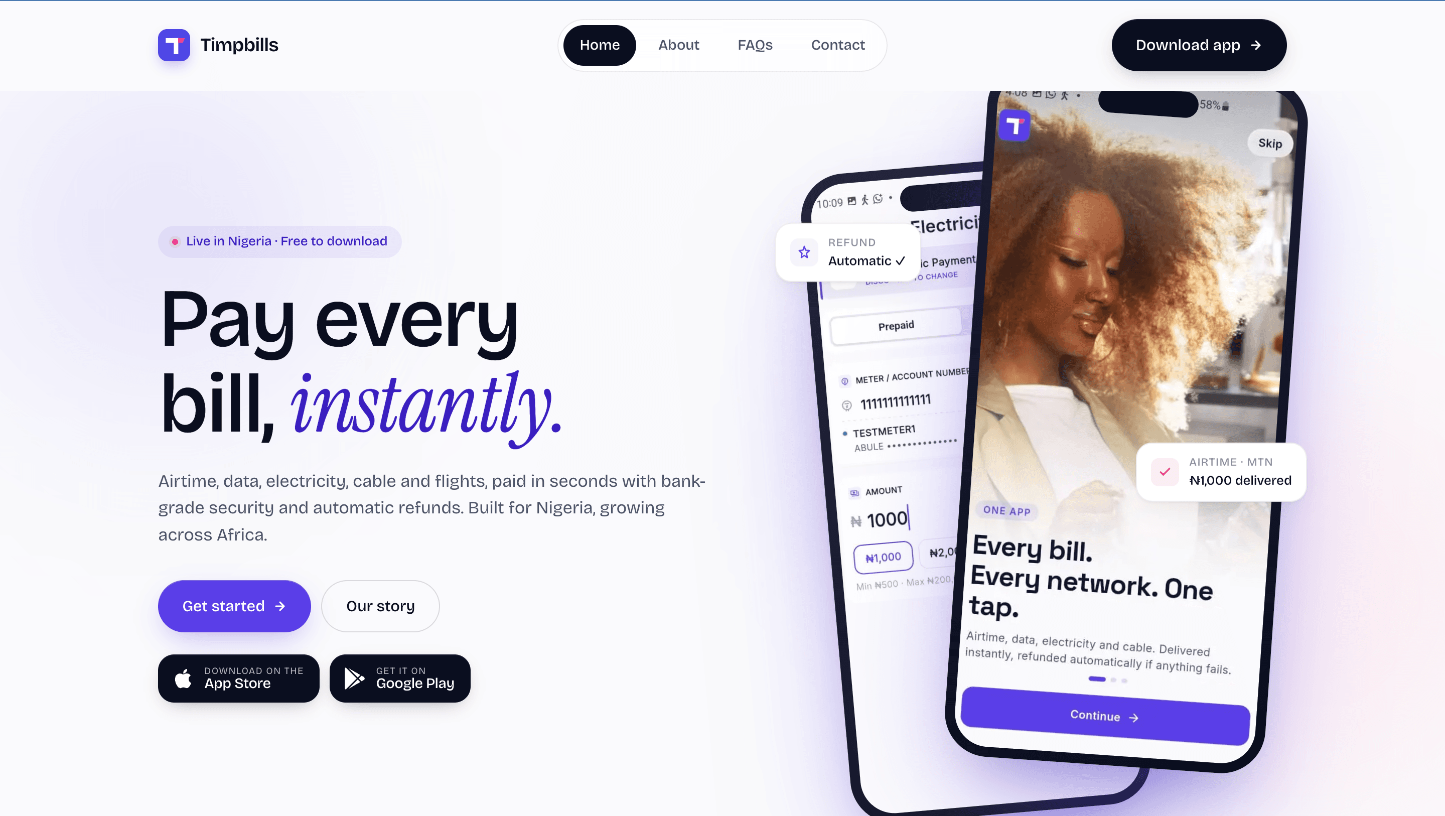 Timpbills — bill payments app