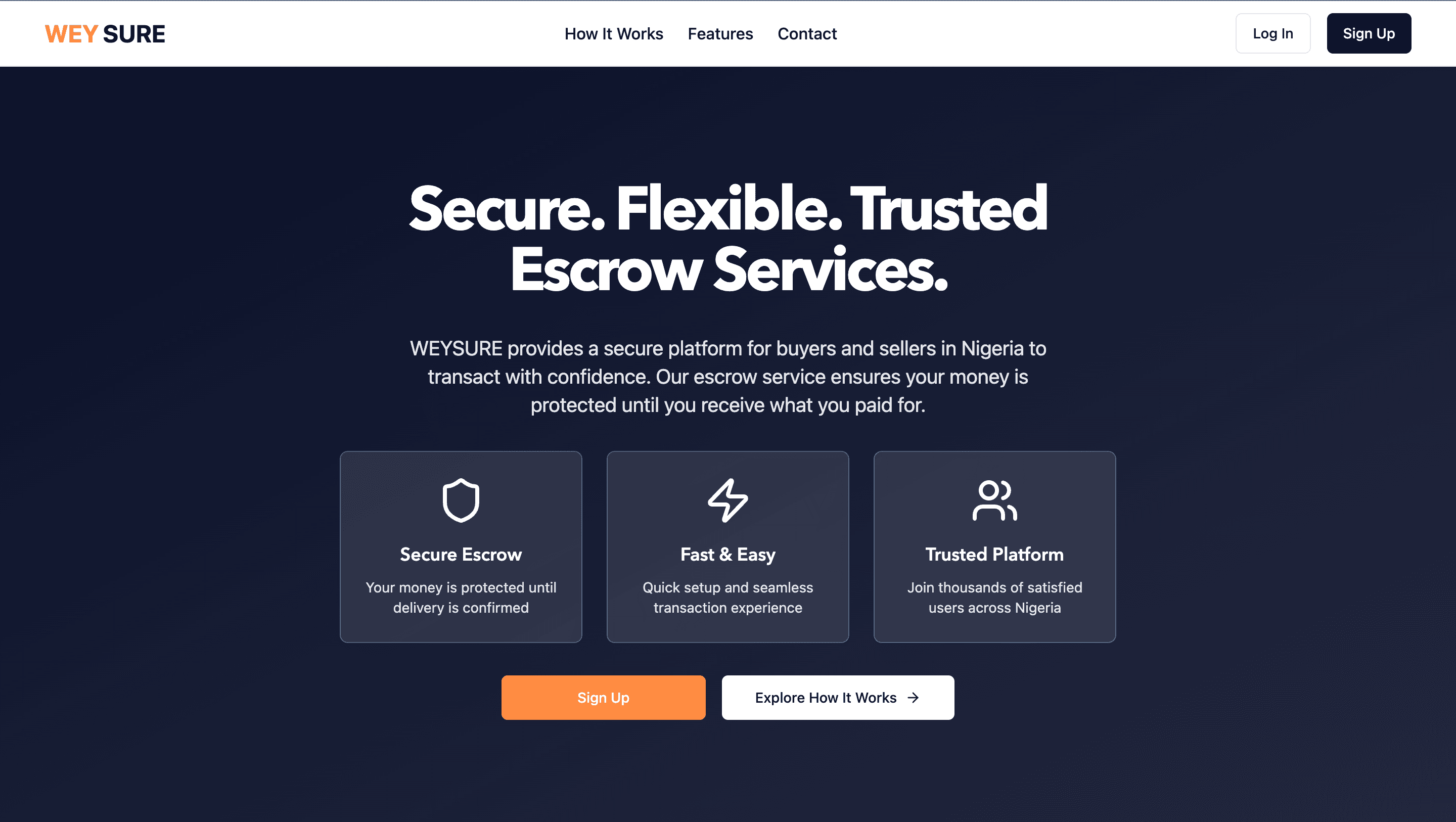 Weysure — secure escrow platform